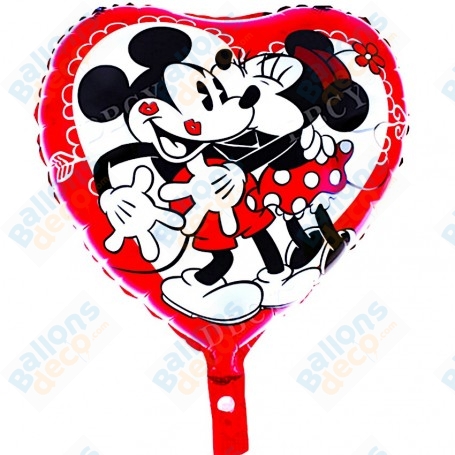 Ballon Mickey et Minnie Love Vintage Disney, Décorations ballons pour Saint Valentin.