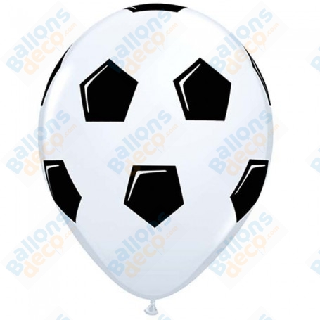 Ballon De Foot Blanc Baudruche Imprimé