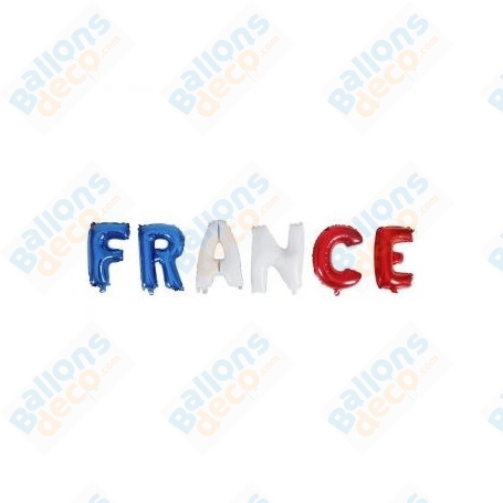Ballons Lettres France 3 Couleurs