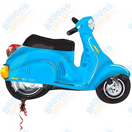 Ballon Vespa Bleu Italien, Décorations ballons pour anniversaire ou Pizzéria.