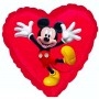 Ballon Mickey Coeur Rouge Disney