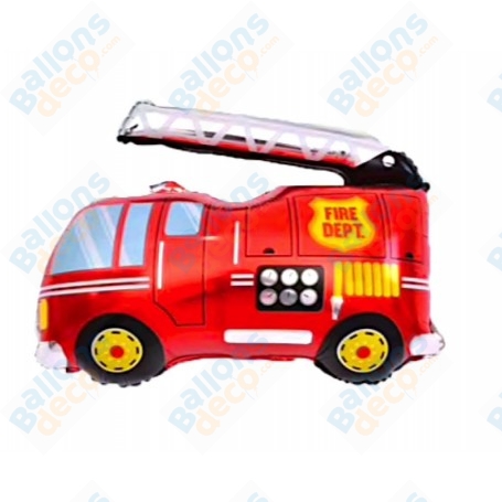 Ballon Camion De Pompier Rouge