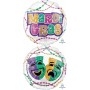 Ballon Mardi Gras Masques 2 Faces