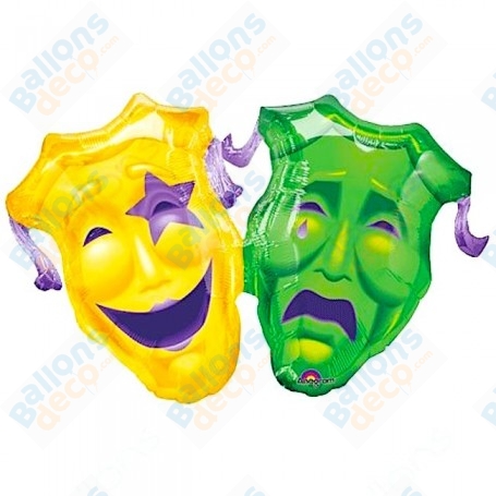 Ballon Masques Comédie Mardi Gras