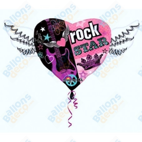 Ballon Rock Star Coeur Ailes