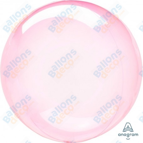 Ballon Bulle Rose Vif Transparent