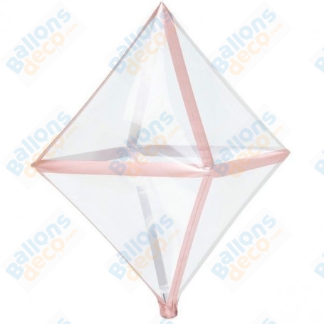 Ballon Anglez Rose Gold Transparent