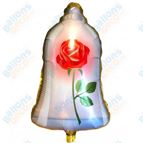 Ballon Rose Enchanté La Belle Et La Bête Disney, Décorations ballons pour anniversaire.