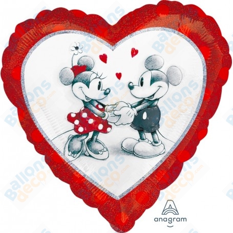 Ballon Mickey et Minnie Love Disney, Anagram, Décoration ballon St-Valentin.