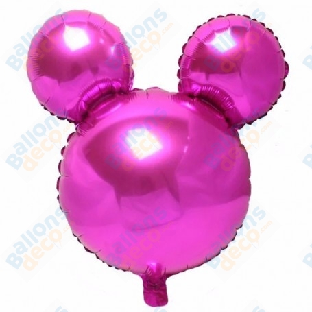 Ballon Mickey Magenta Disney, Décorations ballons pour anniversaire.