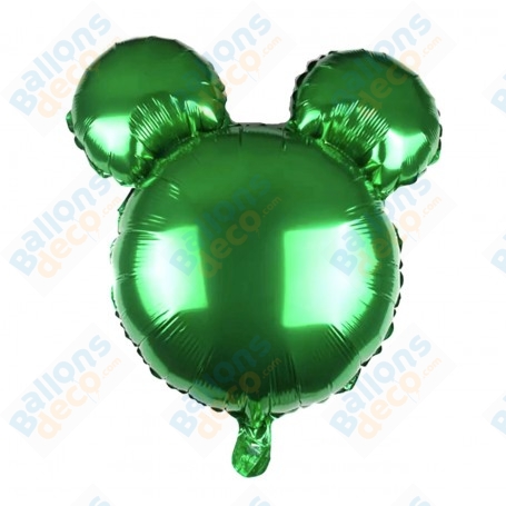 Ballon Mickey Vert Bouteille Disney, Décorations ballons pour anniversaire.