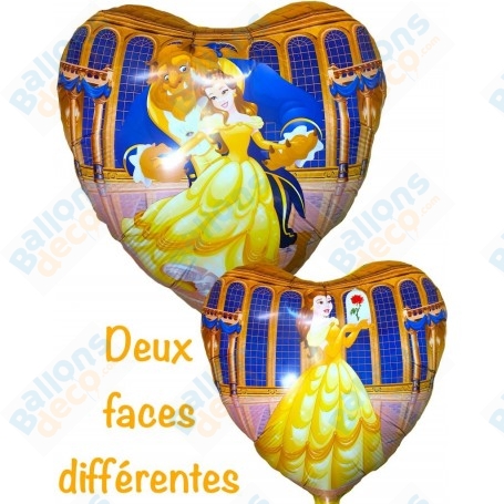 Ballon La Belle Et La Bête Coeur Disney, Princesse, Décorations ballons pour anniversaire.