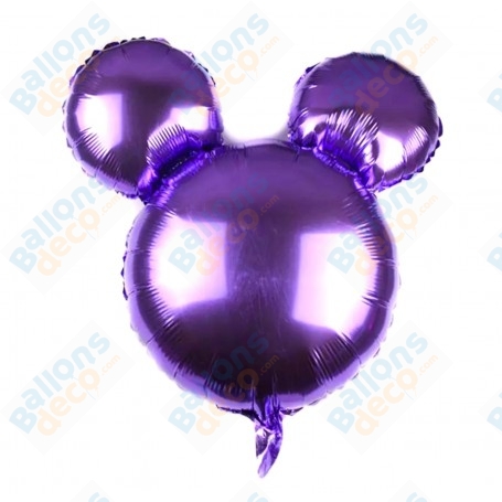 Ballon Mickey Violet Disney, Décorations ballons pour anniversaire.