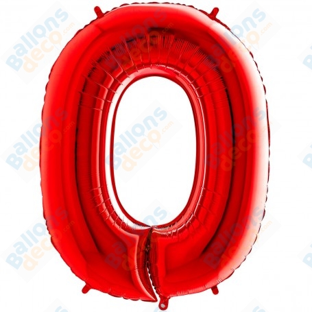 Ballon Chiffre Zéro Rouge 66 Cm