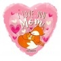 Ballon I Love You Mom Renards Coeur