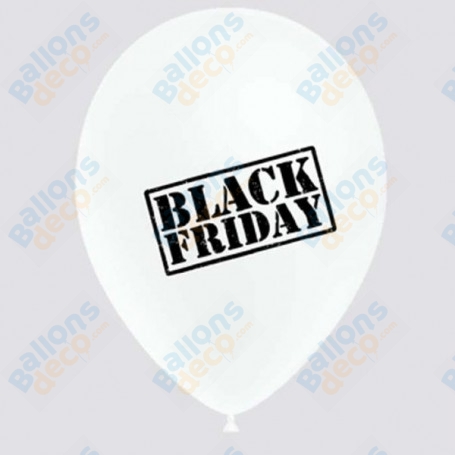 Ballons Black Friday Blanc 30 cm