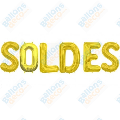 Ballons Lettres SOLDES Or