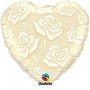 Ballon Coeur Ivoire Roses