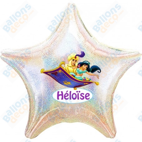 Ballon Aladdin Et Jasmine Disney Personnalisable 1 face, Décorations ballons pour anniversaire.