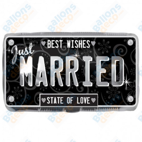 Ballon Plaque Just Married