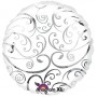 Ballon Rond Arabesque Argent