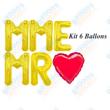 Ballons Mme Mr OR Petite Taille