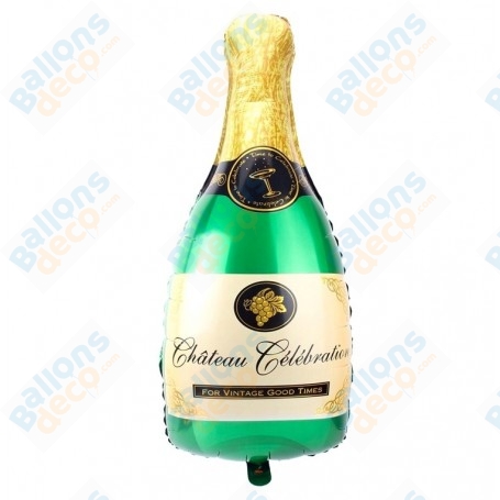 Ballon Bouteille Champagne Verte