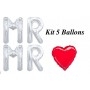 Ballons Mr Mr Argent Petite Taille