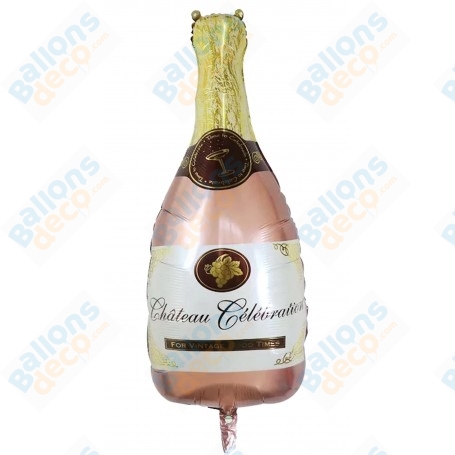 Ballon Bouteille de Champagne Rose Gold