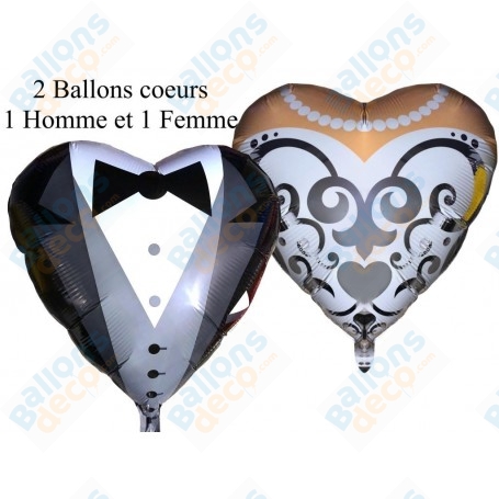 Ballons Coeurs Homme et Femme