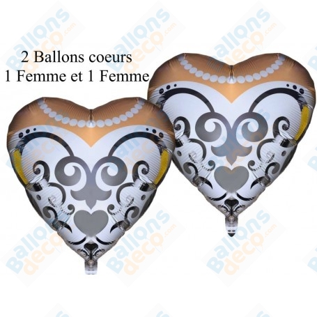Ballons Coeurs Couple Femmes