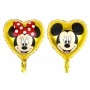 Ballon Mickey et Minnie Coeur Or Disney