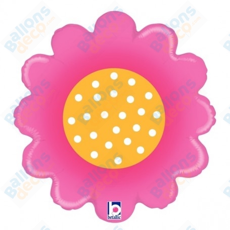 Ballon Fleur Rose et Jaune Poids