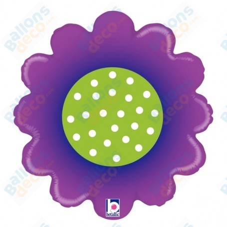 Ballon Fleur Violette et Verte Poids