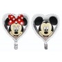 Ballon Mickey et Minnie Coeur Argent Disney