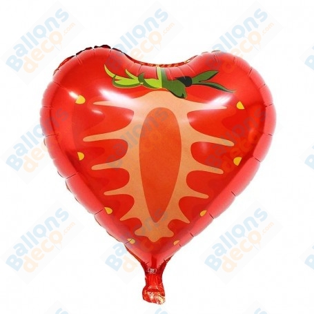 Ballon Fraise Rouge Tranche