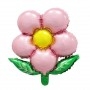 Ballon Fleur Rose Feuilles