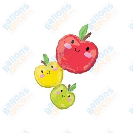 Ballon Pommes Rouge Vert Et Jaune