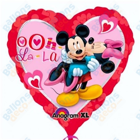 Ballon Minnie Love Mickey Disney Anagram, décorations ballon St-Valentin.