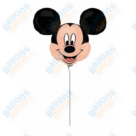 Ballon Tête de Mickey sur une Tige Air Disney, Décorations ballons pour anniversaire.