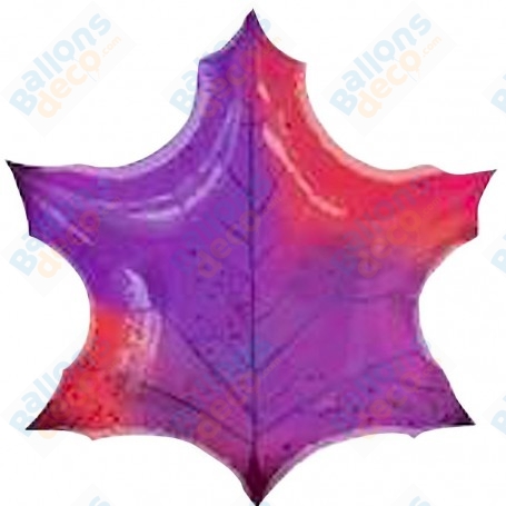 Ballon Feuille d'arbre Violette et Rouge