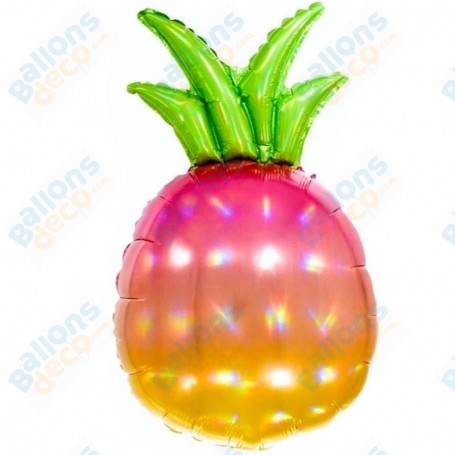 Ballon Ananas Arc-en-ciel Holographique