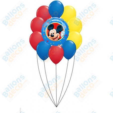 Ballons Mickey classique en Grappe Disney de chez Anagram, Décorations ballons pour anniversaire.