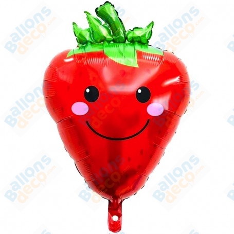 Ballon Fraise Rouge Visage