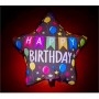 Ballon Étoile Happy Birthday Lumineuse
