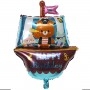 Ballon Bateau Pirate Happy Birthday Rose ou Bleu