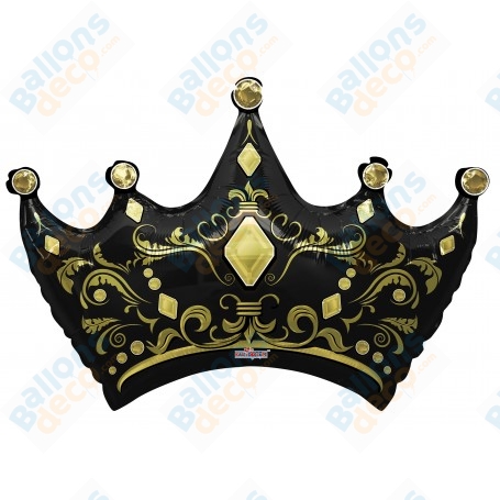 Ballon Couronne Noir Or