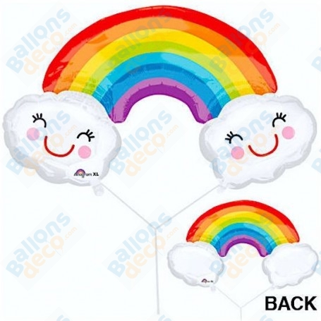 Ballon Arc-En-Ciel Et Nuages