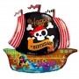 Ballon Bateau Pirate Happy Birthday