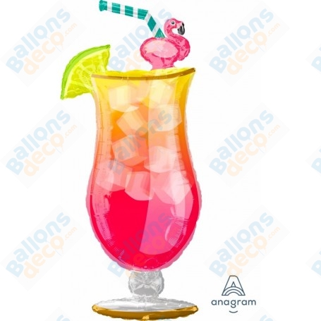 Ballon Verre De Cocktail Flamant Rose